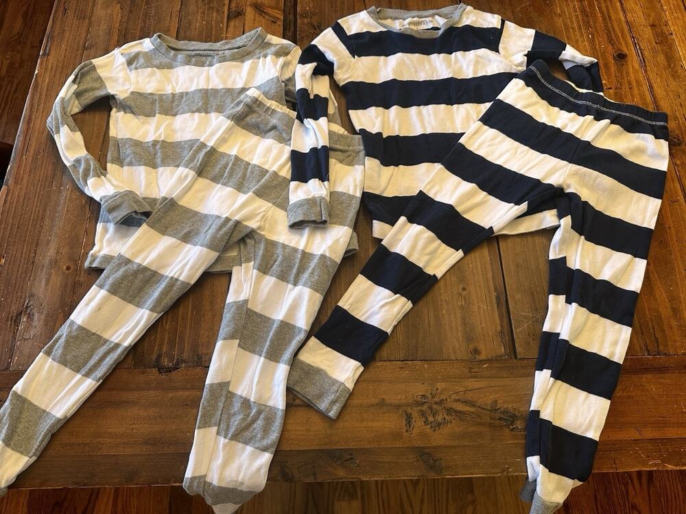 Burt’s Bees Kids Size 5 Pajama Set PJ Lot Of 2 Organic Cotton